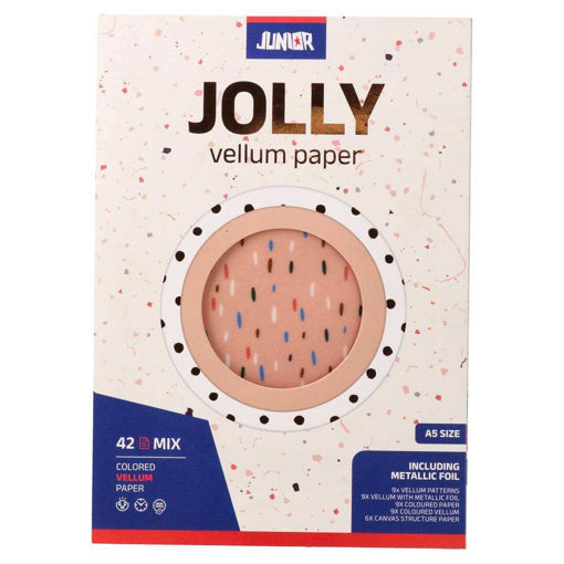 Picture of A5 COLOURED VELLUM PAPER DOTS 42 PACK